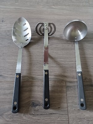 Vintage RARE Dainty Maid Stainless Kitchen Utensil Set of 3 USA Great Quality $19.99