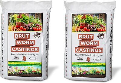 #ad Brut 30 Pound Organic Worm Castings Mix 2 Pack $77.34