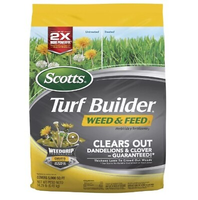 #ad #ad Scotts Turf Builder Weed amp; Feed Eliminate Clover 14.29 Lbs Covers 5000 Sq Ft $62.80