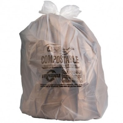 #ad #ad Plasticplace 40 45 Gallon Compostable Trash Bags Clear Case of 50 Garbage Bags $54.99