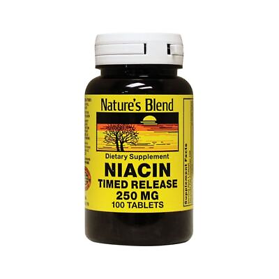 #ad #ad Nature#x27;s Blend Timed Release Niacin 250 mg 100 Tabs $14.88