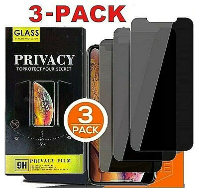3 PK iPhone 14 13 12 11 Pro Max Privacy Anti Spy Tempered GLASS Screen Protector $8.99