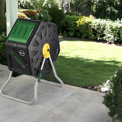 #ad Miracle Gro Small Composter Compact Single Chamber Outdoor Garden Compost Bin $64.99