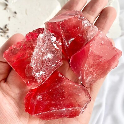 #ad Raw Large Cherry Quartz Rough Crystal Reiki Mineral Rocks Chunks Specimens Gifts $7.95