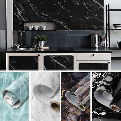 9.8ft Marble Contact Paper Self Adhesive Kitchen Countertop Sticker Vinyl Film $12.95