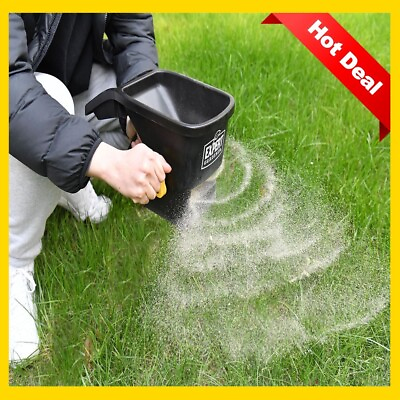 #ad Seed Fertilizer or Salt Handheld Spreader Garden Hand Tools Lawn Yard 1100 Sq Ft $17.99