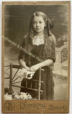 #ad orig. CDV Foto Fotografie Kind Kinder Mode um 1890 Russia Mädchen EUR 18.00