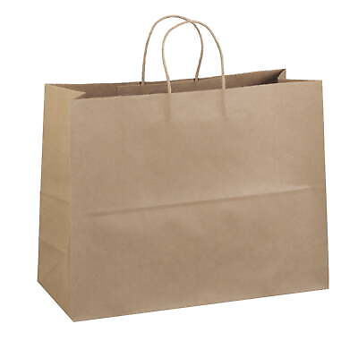 Brown Kraft Paper Bags 16quot;x6quot;x12quot; 100ct Heavy Duty Paper Materials Paper Handles $39.98