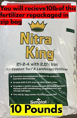#ad NITRA KING® Nitaking ALL SEASON LAWN FERTILIZER Turf Landscape Fertilizer 10lb $83.50