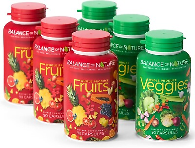 #ad 3 sets Balance of Nature Fruits and Veggies Whole Food Supplement W Superfood $106.80