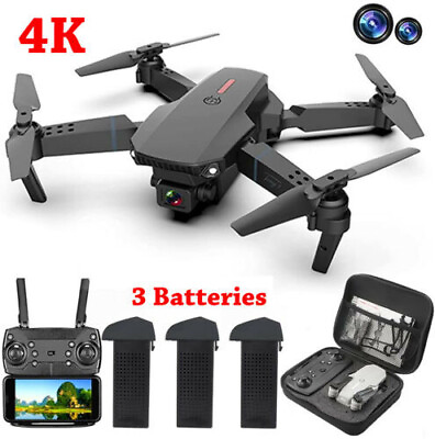 WiFi FPV RC Drone with 4K HD Camera 40 Mins Flight Time Foldable Drone $49.99