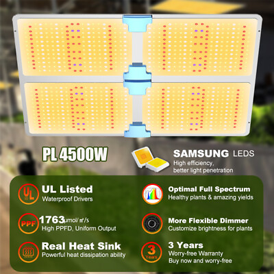 #ad Phlizon TS4500W Full Spectrum Samsung LED Grow Light Commercial Indoor Grow Lamp $219.07