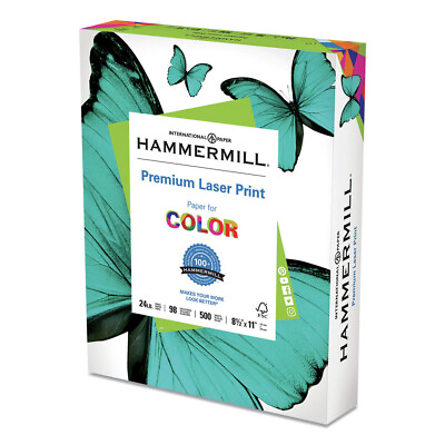 Hammermill 104604 98 Bright 8.5quot; x 11quot; Premium Print Paper WHT 500 RM New $17.88