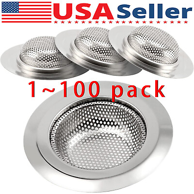 #ad #ad 4.5quot; Kitchen Sink Strainer Stopper Stainless Steel Drain Basket Waste Plug $35.59