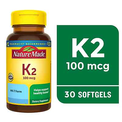 #ad Nature Made Vitamin K2 100 mcg Softgels for Bone Support Promote Healthy $21.60