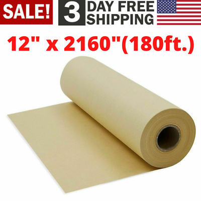 Brown Kraft Paper Roll For Crafts Gift Wrapping Packing Postal Shipping Covering $8.89