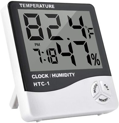 #ad #ad Thermometer Indoor Digital LCD Hygrometer Temperature Humidity Meter Alarm Clock $4.99