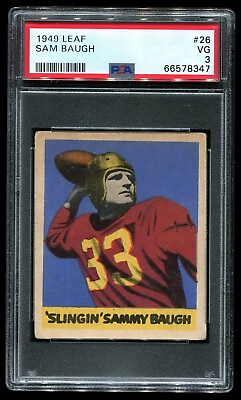 1949 Leaf #26 Sammy Baugh Sam Baugh PSA 3 VG $349.00