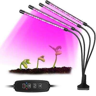 4 Heads LED Grow Light Plant Growing Lamp Light for Indoor Plants Full Spectrum $23.48