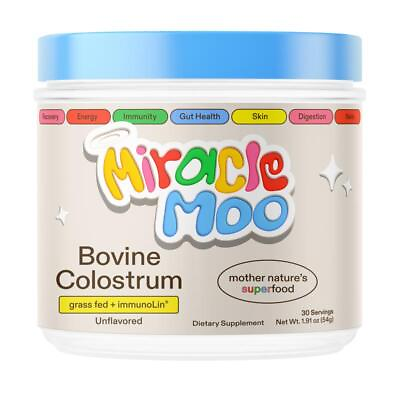 #ad Miracle Moo Colostrum Powder Unflavored Grass fed Colostrum with ImmunoLin $37.99