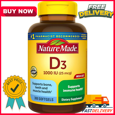 #ad #ad Nature Made Vitamin D3 1000 IU Tablets 300 Count Vitamin D Dietary Supplement $17.00