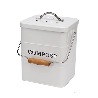 #ad Ayacatz Stainless Steel Compost Bin for Kitchen Countertop Compost Bin1 Gallon $32.38