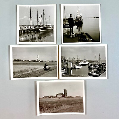#ad 5 alte Fotos 1960er Hafen Kiel Schleswig Holstein Mid Century Vintage Schiffe EUR 9.99