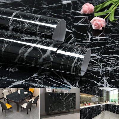 10FT Self Adhesive Marble Wallpaper Peel Stick Contact Paper Kitchen Countertop $10.61