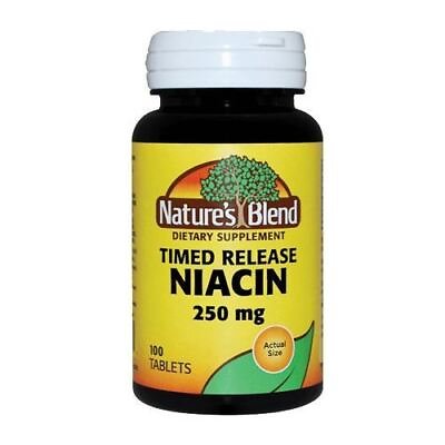 #ad #ad Niacin 250 mg 100 Timed Release Tablet By Nature#x27;s Blend $12.93