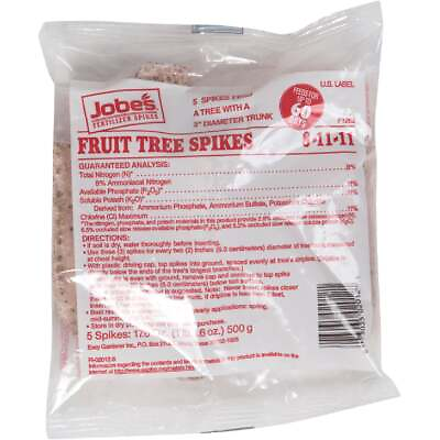 Jobe#x27;s 8 11 11 Fruit Tree Fertilizer Stakes 5 Pack 02012 Pack of 32 Jobe#x27;s $139.12