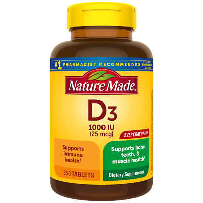 #ad #ad Nature Made Vitamin D3 1000 IU Tablets 350 Count Vitamin D Dietary Supplement $17.26