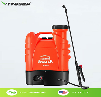 VIVOSUN 12V Battery Backpack Sprayer Rechargeable 4 Gallon Pesticide Fertilizer $119.99
