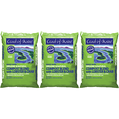 Coast of Maine Organic Lobster Compost Soil Conditioner 1 cf Pack of 3 $66.82