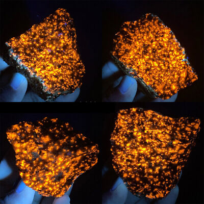 #ad 100g Natural Raw Rough Yooperlite Flame Fire Stone Mineral Specimen Decorations $8.39