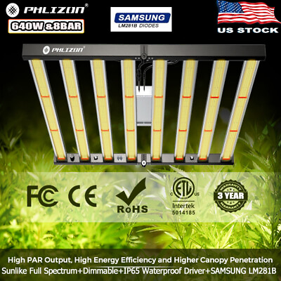 #ad 640W Foldable Samsung LED Grow Light Bar Full Spectrum Commercial Indoor Plants $148.96