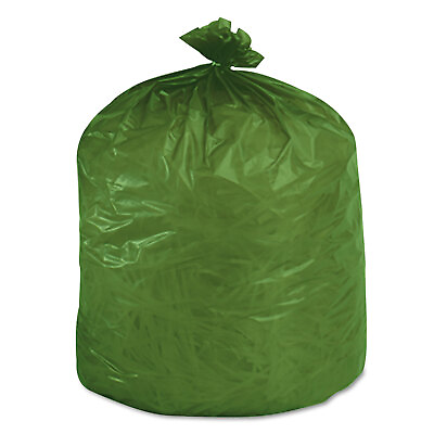 Stout EcoSafe 6400 Compostable Compost Bags 13gal .85mil 24 x 30 Green 45 Box $26.53