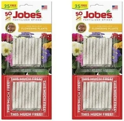 #ad #ad Jobe#x27;s Flowering Plant Food Spikes 100 Spikes for 60 Days of Nutrient Rich ... $15.99