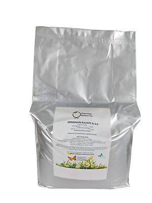 Ammonium Sulfate Fertilizer 21 0 0 Plus 24% Sulfur 100% Water Soluble 25 Pounds $71.99