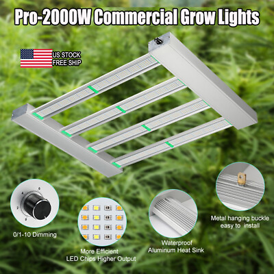 #ad 2000W Dimmable Commercial LED Grow Light Full Spectrum for Medical Indoor Plants $149.77