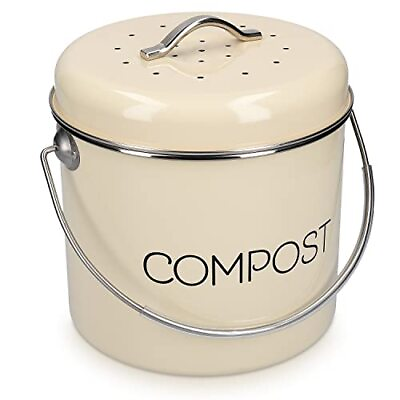 #ad #ad Compost Bin For Kitchen Counter 1.3 Gallon 5l Metal Countertop Indoor Composte $38.55