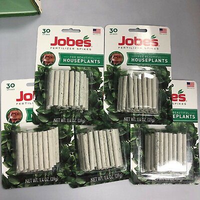 #ad Lot of 5 Packages of Jobe#x27;s Fertilizer Spikes for House Plants 30 Spikes Package $10.75