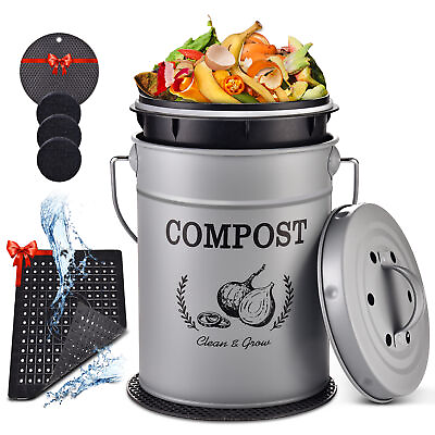 Compost Bin for Kitchen Counter 1.0 Gallon Countertop Composter $25.64