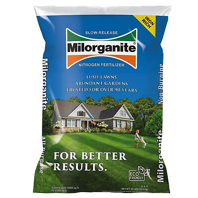 #ad Milorganite Long Lasting All Purpose Lawn Food 6 4 0 Fertilizer 32 lb $25.55