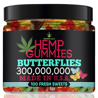 Natural Gummies Butterfly Calm Sleep Stress Anxiety Pain Relax USA MADE $25.99