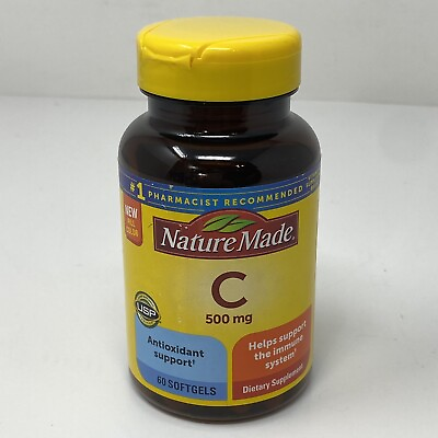 #ad Nature Made Vitamin C 500 mg 60 Softgels Exp: 02 2025 $14.99
