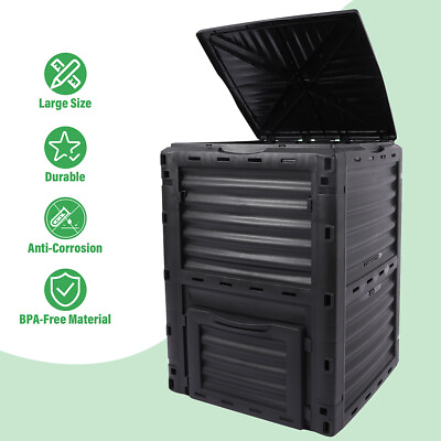 #ad #ad HomGarden 80Gal Composting Bin Large Composter Tumbler BPA Free Black $68.55