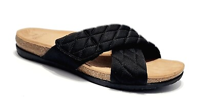 #ad Earth Origins Oceana New Black Quilted Comfort Sandals US Size 9.5 M Shoes $29.00