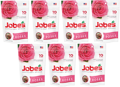 #ad 7 packs Jobes 04102 10 Pack Slow Release Rose Fertilizer Spikes $62.99