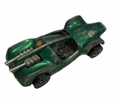 #ad Vintage Hot Wheels Redline Mantis 1969 Mattel Diecast Toy Car Green $29.99