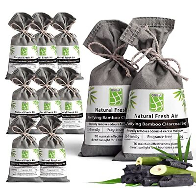 #ad 10 Pack Bamboo Charcoal Nature Fresh Air Purifying BagsActivated Charcoal $21.11